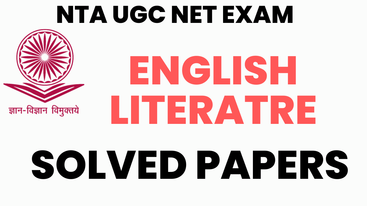 NTA UGC NET ENGLISH SOLVED QUESTION PAPER Study of Education